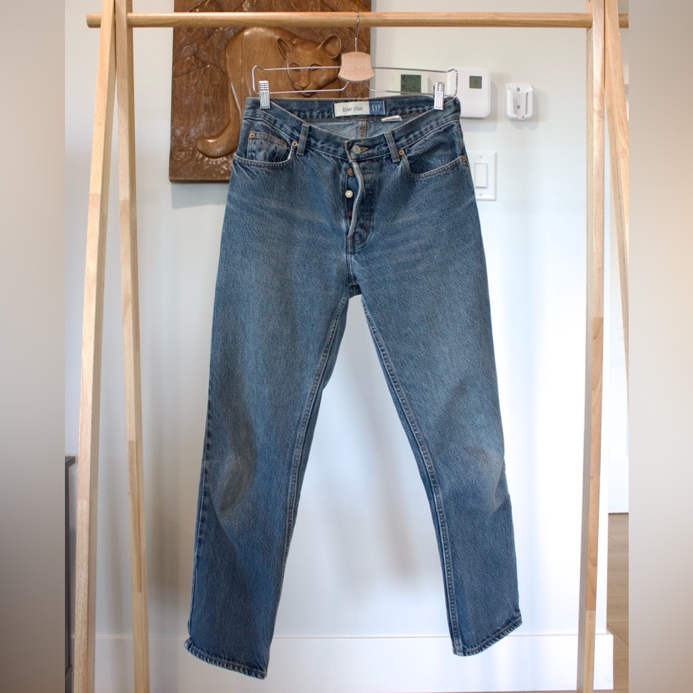 GAP | Vintage straight leg low rise blue jeans